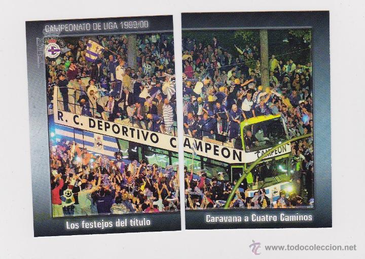 Cromos de Futebol: 2 FICHAS MOSAICO CELEBRACION LIGA  - CROMO COLECCION HISTORIA DEPORTIVO CORU&Ntilde;A MUNDICROMO 2010 2011