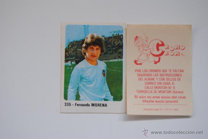 Cromos de F&uacute;tbol: CROMO CROM  FERNANDO MORENA N&ordm; 335  1980 NUNCA PEGADO