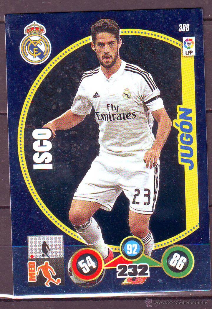 Cromos de F&uacute;tbol: ADRENALYN XL 2014 2015.14 15.ISCO.REAL MADRID.JUGON.388.CODIGO SIN ACTIVAR.