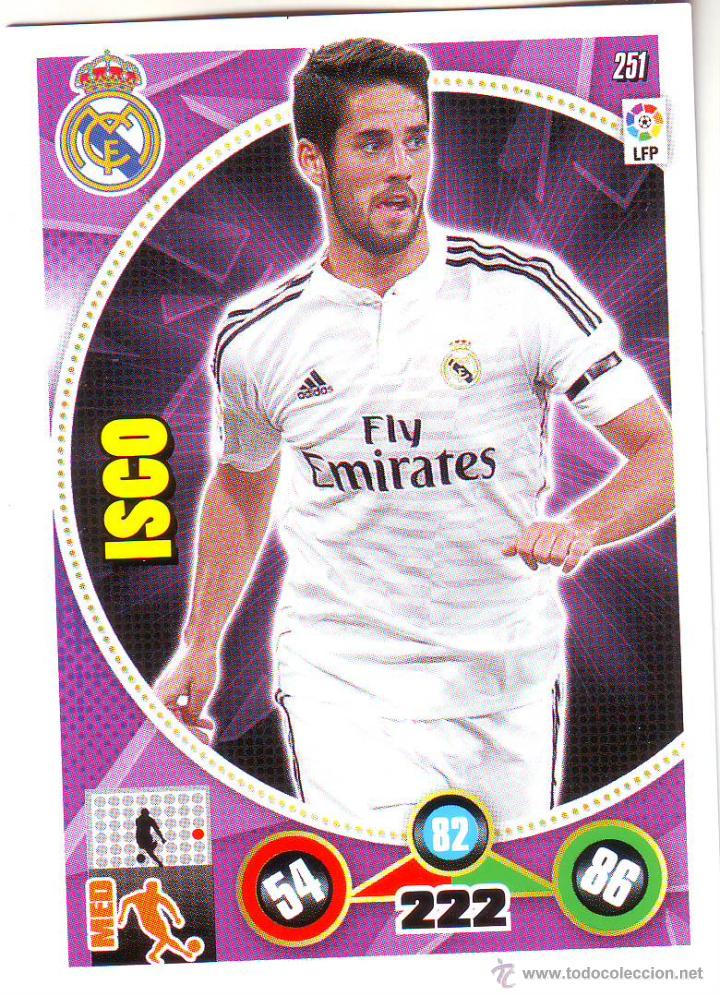 Cromos de F&uacute;tbol: ADRENALYN XL 2014 2015.14 15.ISCO.REAL MADRID.251.CODIGO SIN ACTIVAR.