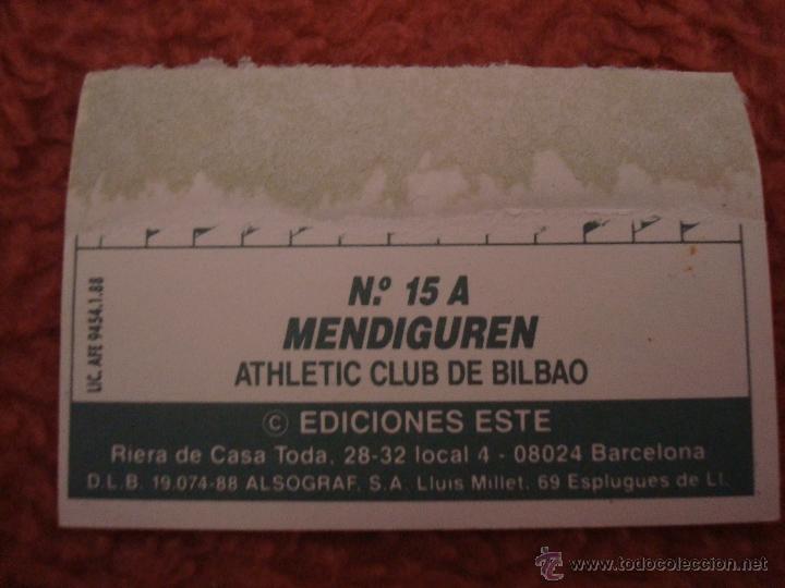 Cromos de f&uacute;tbol: 88-89 ESTE. MENDIGUREN BILBAO - Foto 2
