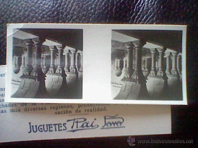 Cromos de f&uacute;tbol: cromo FOTOGRAFIA ESTEREOSCOPICA JUGUETES PAYA RAI MONASTERIO SERIE 1/4 N&ordm; 20 7,5 X 3,5 CMS*C8 ...,