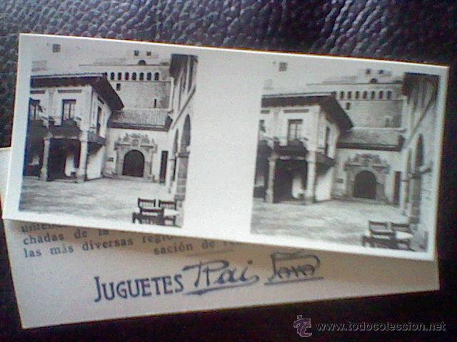 Cromos de f&uacute;tbol: cromo FOTOGRAFIA ESTEREOSCOPICA JUGUETES PAYA RAI PLAZA MAYOR  7,5 X 3,5 CMS *C8