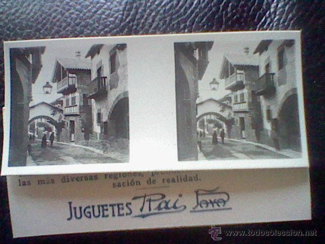 Cromos de f&uacute;tbol: cromo FOTOGRAFIA ESTEREOSCOPICA JUGUETES PAYA RAI ARCO DE MAYA  7,5 X 3,5 CMS *C8