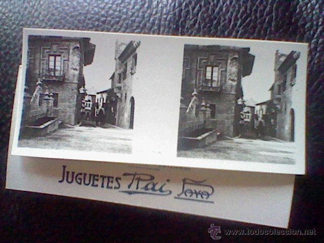 Cromos de f&uacute;tbol: cromo FOTOGRAFIA ESTEREOSCOPICA JUGUETES PAYA RAI CALLE PRINCIPE VIANA  7,5 X 3,5 CMS *C8