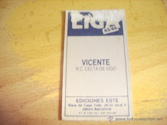 Cromos de f&uacute;tbol: ED. ESTE 85-86 BAJA VICENTE ( CELTA ) - Foto 2