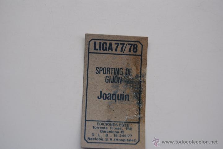 Cromos de f&uacute;tbol: CROMO ESTE 1977-78 JOAQUIN SPORTING DE GIJON - Foto 2