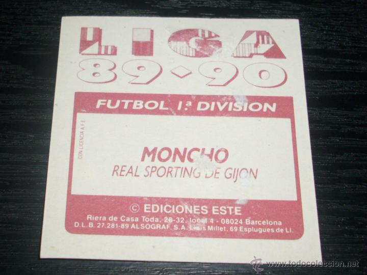 Cromos de f&uacute;tbol: -ESTE 89-90 : MONCHO  ( GIJON ) - Foto 2