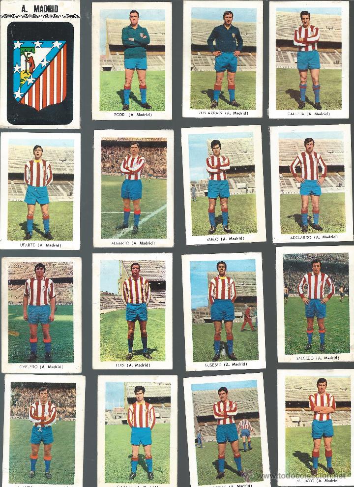 Cromos de Futebol: 8045- 16 CROMOS DIFERENTES DISGRA-LIGA 1970-71 - ATLETICO DE MADRID-EQUIPO COMPLETO