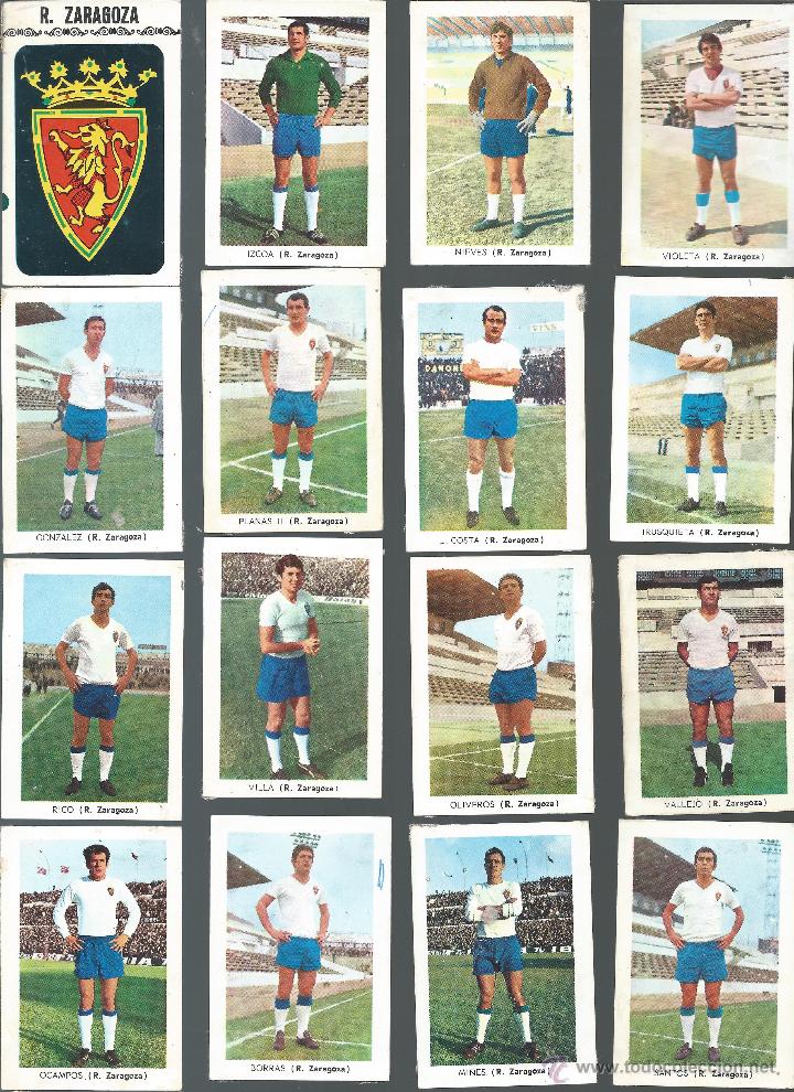 Cromos de Futebol: 8049- 16 CROMOS DIFERENTES DISGRA-LIGA 1970-71 - R. ZARAGOZA-EQUIPO COMPLETO