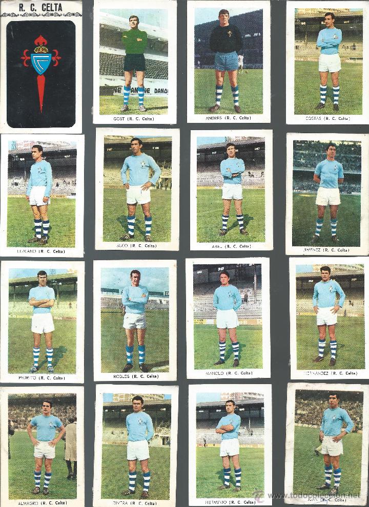 Cromos de Futebol: 8052- 16 CROMOS DIFERENTES DISGRA-LIGA 1970-71- RC.CELTA DE VIGO-EQUIPO COMPLETO