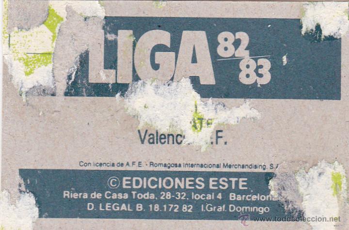 Cromos de f&uacute;tbol: ESTE 82/83 ROBERTO VERSI&Oacute;N 1 (DESPEGADO)(A-9) - Foto 2