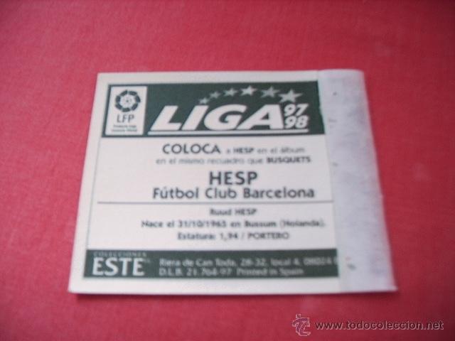Cromos de f&uacute;tbol: ED. ESTE 97-98  COLOCA  HESP  ( BARCELONA )  VENTANILLA - Foto 2