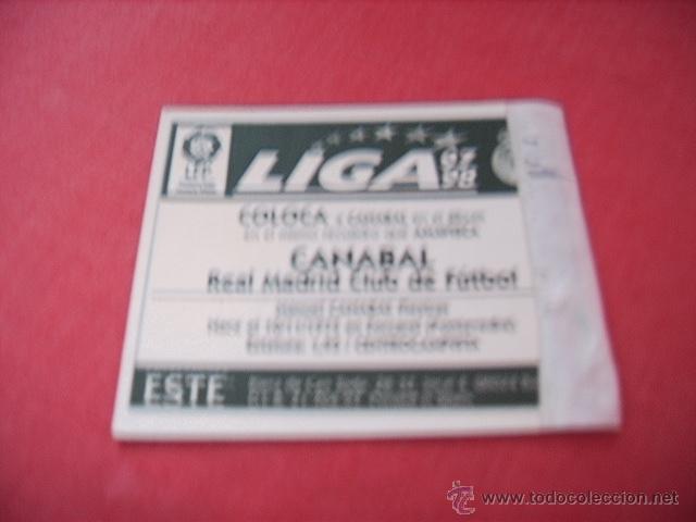 Cromos de f&uacute;tbol: ED. ESTE 97-98  COLOCA  CANABAL ( R.MADRID )  VENTANILLA - Foto 2