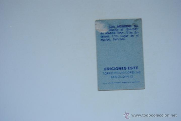 Cromos de f&uacute;tbol: CROMO ESTE 1974-75 MONREAL  MALAGA - Foto 2