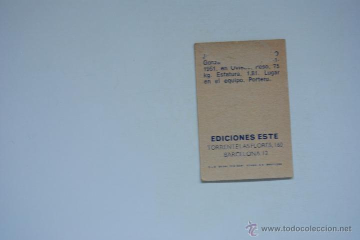 Cromos de f&uacute;tbol: CROMO  ESTE 1974-75 CASTRO GIJON - Foto 2