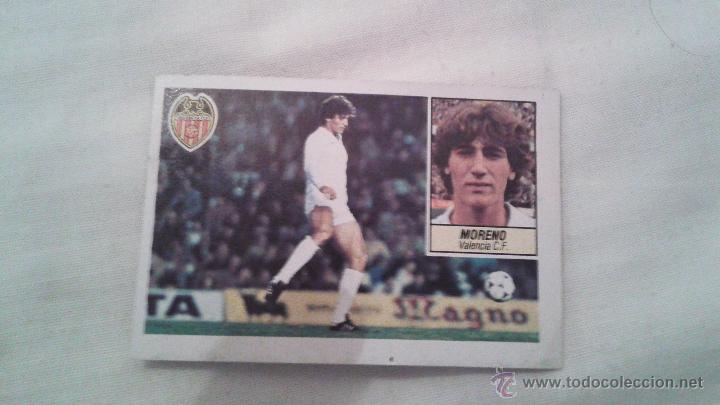 Cromos de f&uacute;tbol: 84-85 ESTE. MORENO COLOCA VALENCIA. - Foto 1