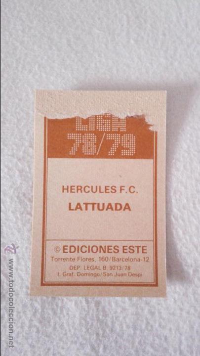 Cromos de f&uacute;tbol: 78-79 ESTE. LATTUADA HERCULES - Foto 2
