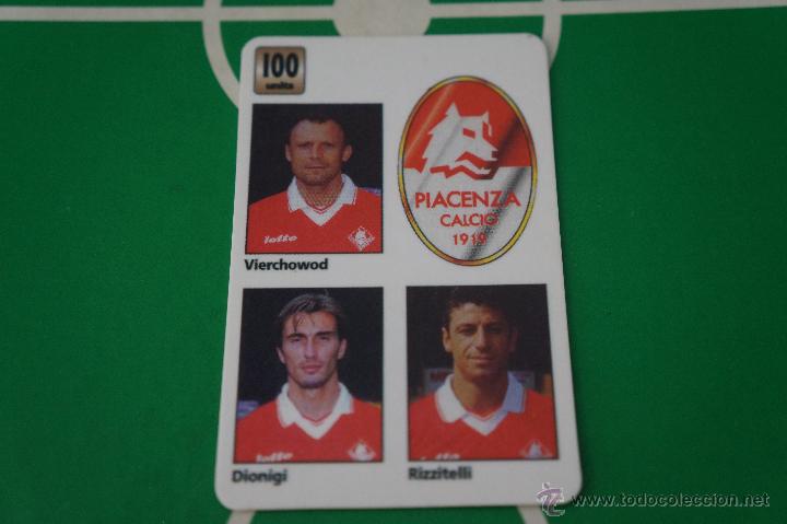 Football Stickers: TARJETA TELEFONICA DE F&Uacute;TBOL:JUGADORES DEL PIACENZA C.,(SIN PEGAR),SERIE A 1998-1999/98-99