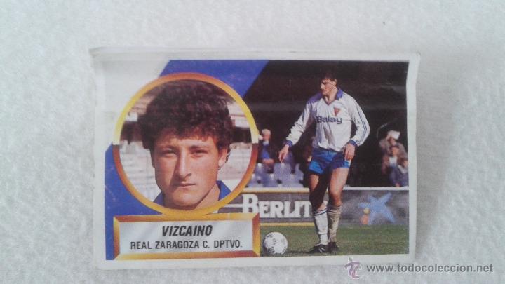 Cromos de f&uacute;tbol: 88-89 ESTE. VIZCAINO REAL ZARAGOZA CON TRASERA INTACTA EN VENTANILLA - Foto 1