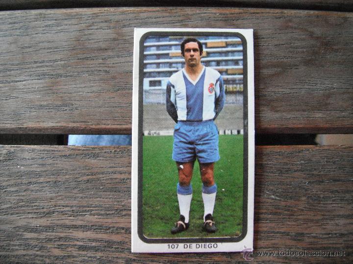 Figurine di Calcio: CROMO RUIZ ROMERO 74-75. DE DIEGO Nº 107 (R.C.D.ESPAÑOL). DESPEGADO.