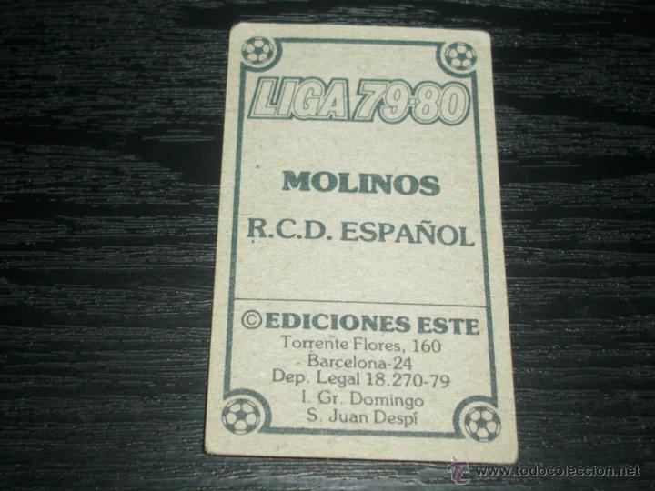 Cromos de f&uacute;tbol: -ESTE 79-80 : MOLINOS  ( ESPA&Ntilde;OL ) - Foto 2