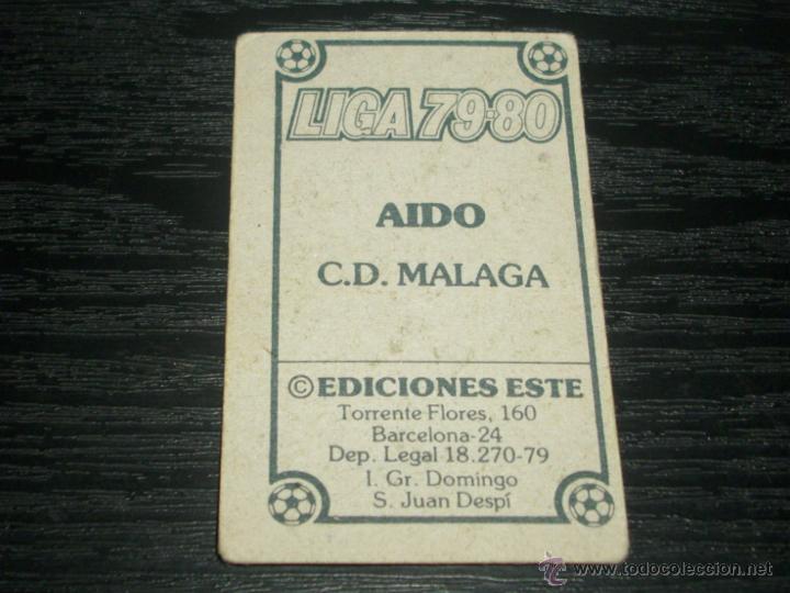Cromos de f&uacute;tbol: -ESTE 79-80 : AIDO  ( MALAGA ) - Foto 2