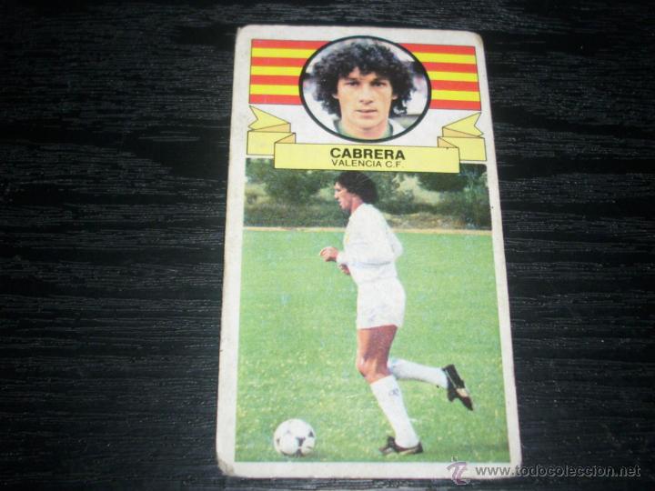 Cromos de f&uacute;tbol: -ESTE 85-86 : CABRERA  ( VALENCIA ) - Foto 1