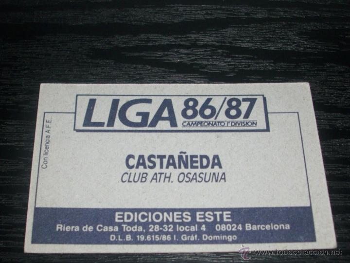 Cromos de f&uacute;tbol: -ESTE 86-87 : CASTA&Ntilde;EDA  ( OSASUNA ) - Foto 2
