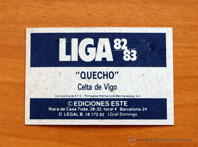 Cromos de f&uacute;tbol: Celta - Quecho - Ediciones Este 1982-1983, 82-83 - Foto 2
