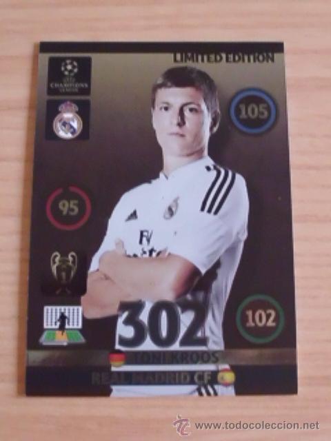 Cromos de F&uacute;tbol: Cromo Adrenalyn. Kroos (Real Madrid). Limited Edition. UEFA Champions League 2014-2015 (14/15)