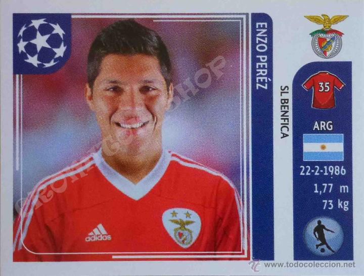 NÂº 168 Enzo Perez Sl Benfica Uefa Champions Buy Old Football Stickers At Todocoleccion 50965401