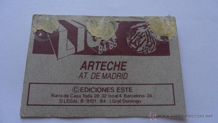 Cromos de f&uacute;tbol: este 84-85 atletico de madrid arteche - Foto 2