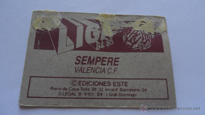 Cromos de f&uacute;tbol: este 84-85 valencia sempere - Foto 2