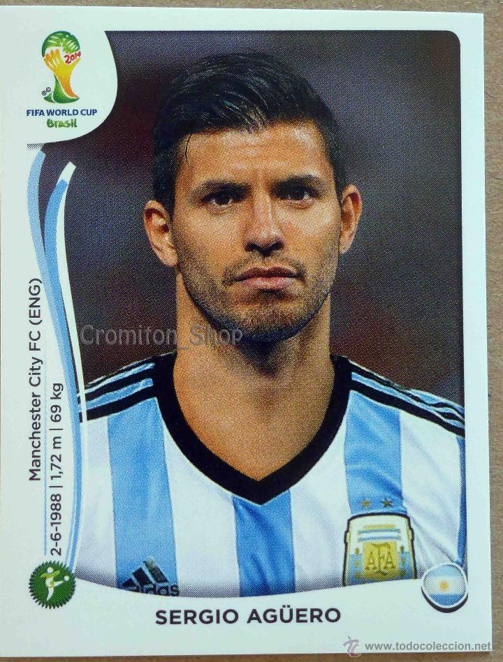 Cromos de f&uacute;tbol: N&ordm; 428 SERGIO AGUERO - ARGENTINA - MUNDIAL DE FUTBOL BRASIL 2014 WC FIFA WORLD CUP PANINI