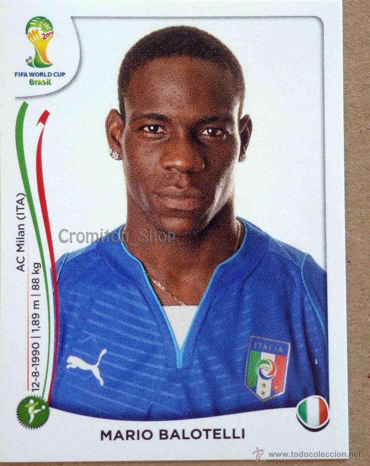 Cromos de f&uacute;tbol: N&ordm; 335 MARIO BALOTELLI - ITALIA - MUNDIAL DE FUTBOL BRASIL 2014 WC FIFA WORLD CUP PANINI
