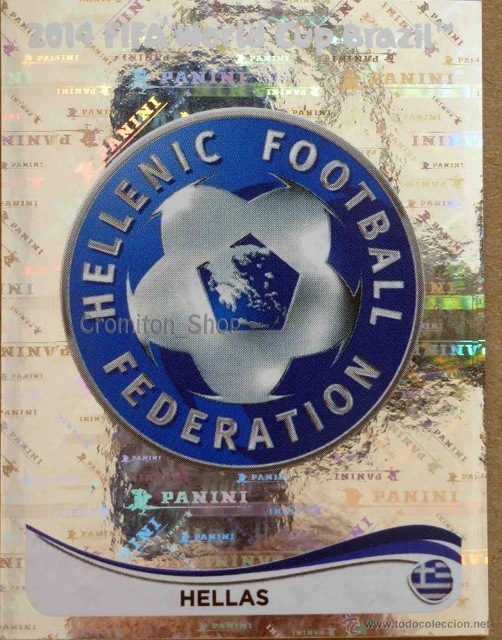Cromos de Futebol: N&ordm; 203 ESCUDO HELLAS - MUNDIAL DE FUTBOL BRASIL 2014 WC FIFA WORLD CUP PANINI