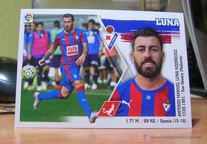 Cromos de f&uacute;tbol: EDICIONES ESTE 2015-2016 15 16 N&ordm; 10 LUNA (EIBAR) SIN PEGAR - Foto 1