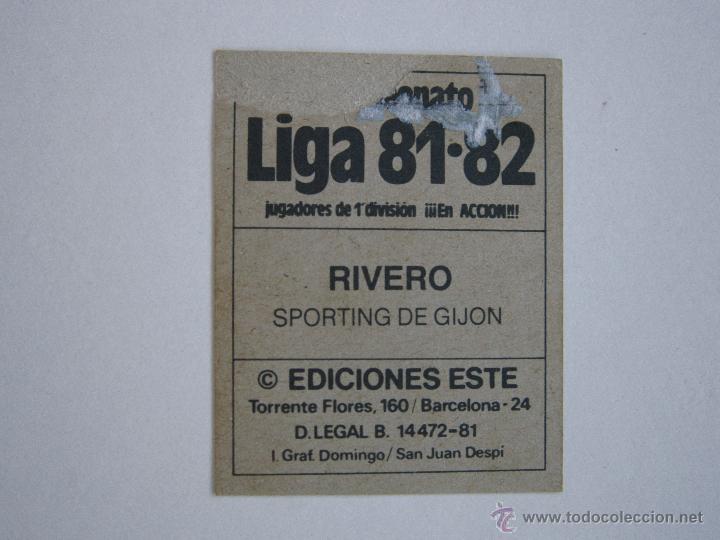 Cromos de f&uacute;tbol: ESTE 81-82 RIVERO SPORTING GIJON D 1981-1982 - Foto 2