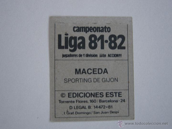 Cromos de f&uacute;tbol: ESTE 81-82 MACEDA SPORTING GIJON D 1981-1982 - Foto 2