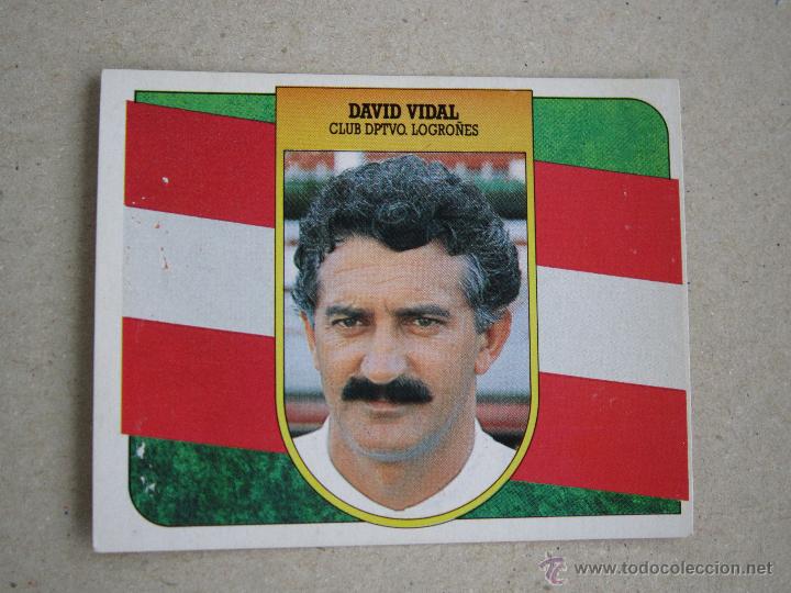 Cromos de f&uacute;tbol: ESTE 91-92  DAVID VIDAL  LOGRO&Ntilde;ES 1991-1992 NUNCA PEGADO - Foto 1