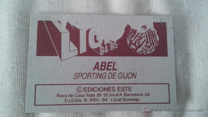 Cromos de f&uacute;tbol: 84-85 ESTE. ABEL SPORTING GIJON BAJA - Foto 2