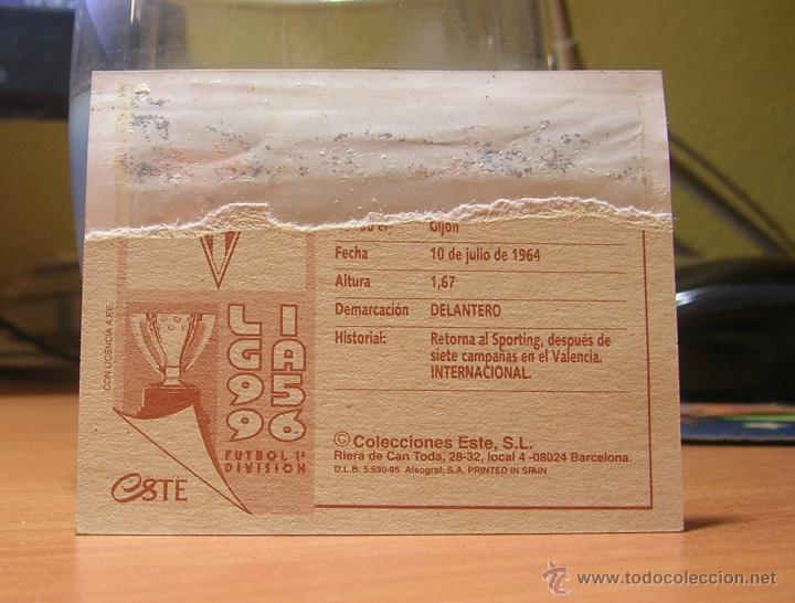 Cromos de f&uacute;tbol: EDICIONES ESTE 1995-1996  95 96  ELOY  (COLOCA)  SPORTING  VENTANILLA  LEER - Foto 2