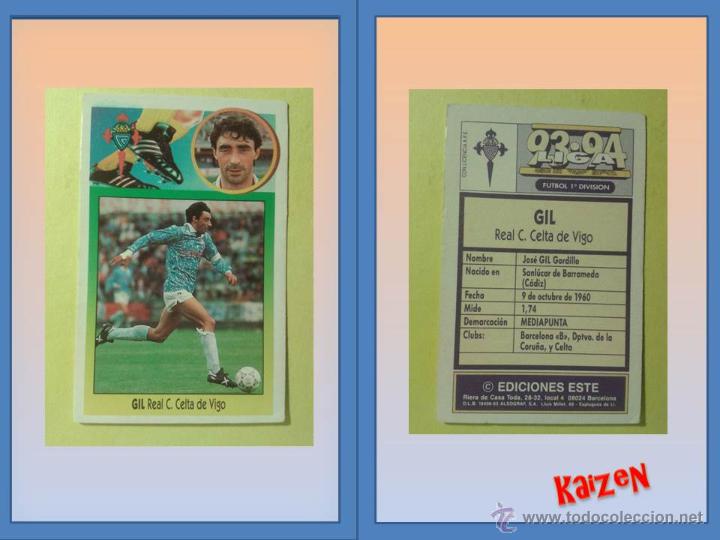 Cromos de f&uacute;tbol: GIL. CELTA DE VIGO. SIN PEGAR. ED. ESTE 93/94 - Foto 1