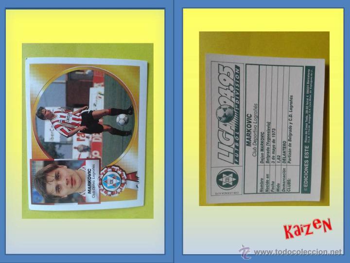 Cromos de f&uacute;tbol: MARKOVIC. LOGRO&Ntilde;ES. SIN PEGAR. ED. ESTE 94/95 - Foto 1