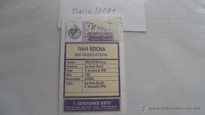 Cromos de f&uacute;tbol: este 93-94 ivan rocha real valladolid - Foto 2