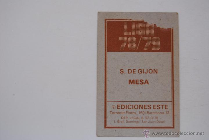 Cromos de f&uacute;tbol: CROMO ESTE 1978-79 MESA S.DE GIJON - Foto 2