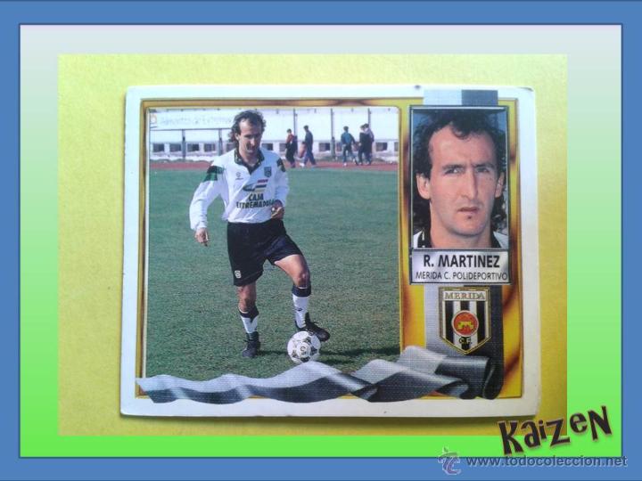 Cromos de f&uacute;tbol: R. MARTINEZ. MERIDA. SIN PEGAR. ED. ESTE 95/96 - Foto 1