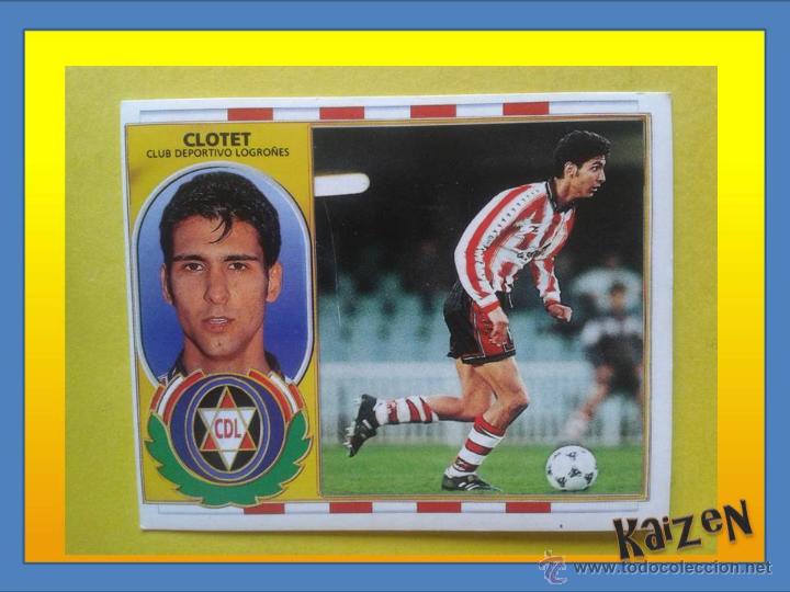 Cromos de f&uacute;tbol: CLOTET. LOGRO&Ntilde;ES. SIN PEGAR. ED. ESTE 96/97 - Foto 1