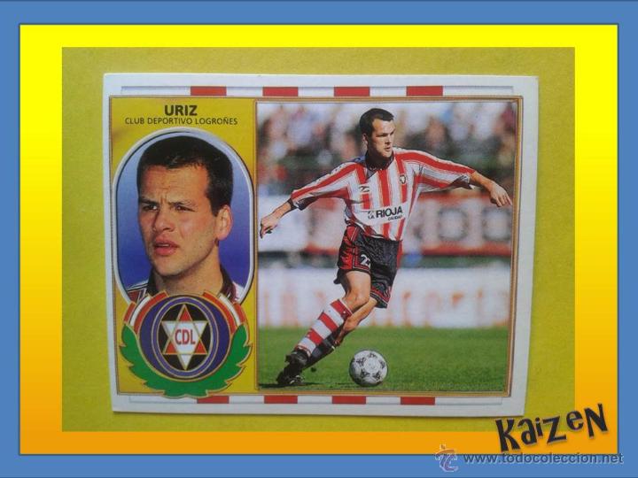 Cromos de f&uacute;tbol: URIZ. LOGRO&Ntilde;ES. SIN PEGAR. ED. ESTE 96/97 - Foto 1
